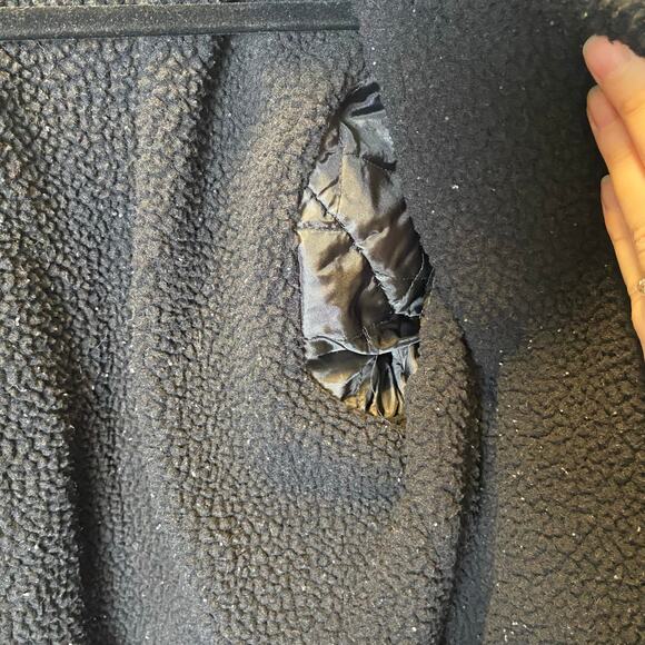 Lee Men's Denim Tucker Jacket Size Small Black Sherpa Lined Jean Coat Winter - Picture 9 of 11